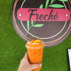 Freché - Fresh squeezed Orange and Carrot juice!