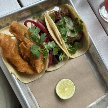 Bartaco Mosaic - 3 tacos - pork belly, carnitas, and Baja fish - Tacos Near Me - Fairfax, Virginia