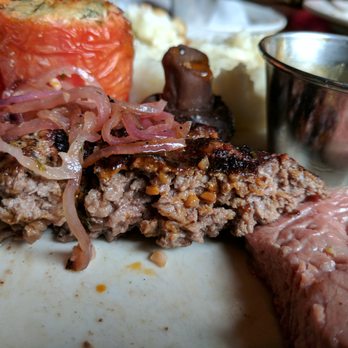 Outwest - Close-up of cross section of house ground sirloin. Very good! - Steakhouses Near Me - Kernersville, North Carolina
