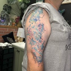 Brand New Tattoo & Gallery - Constellation tattoo with watercolor