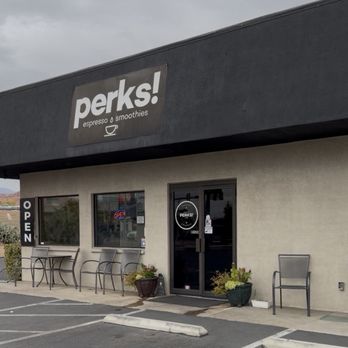 Perks - Store front across from Home Depot - Coffee & Tea Near Me - St George, Utah