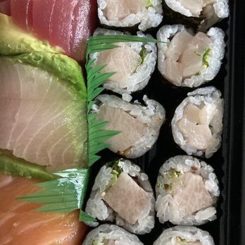 Hokkai Sushi - Rainbow Roll and yellowtail maki - Sushi Bars Near Me - Glen Ellyn, Illinois Hokkai Sushi - Rainbow Roll and yellowtail maki - Sushi Bars Near Me - Glen Ellyn, Illinois