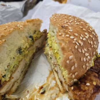 Black Napkin Takeout - Hot and Sticky chicken sandwich - Chicken Shop Near Me - Grand Rapids, Michigan