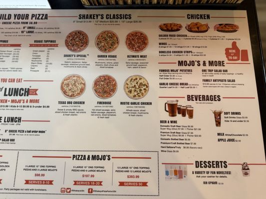 Menu photo 1 Shakey's Pizza Parlor Garden Grove, CA Menu photo 1 Shakey's Pizza Parlor Garden Grove, CA