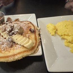 Banana Crunch Pancake and eggs Banana Crunch Pancake and eggs