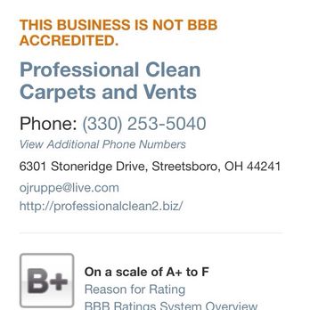 Professional Clean - Do not do business with these people!!!! - Carpet Cleaning Near Me - Streetsboro, Ohio Professional Clean - Do not do business with these people!!!! - Carpet Cleaning Near Me - Streetsboro, Ohio