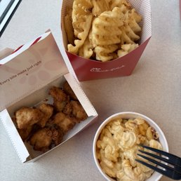Chicken Chick-fil-A Nuggets, Chick-fil-A Waffle Potato Fries, Mac & Cheese Chicken Chick-fil-A Nuggets, Chick-fil-A Waffle Potato Fries, Mac & Cheese