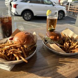 Solid Ground Brewing - Chicken sandwich fries Diet Coke; Cheeseburger fries and Mexican hat amber