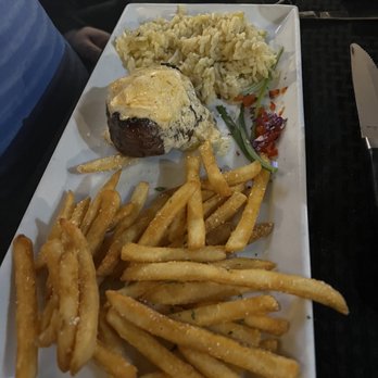 Addison's Steakhouse - 6 oz filet with fries and rice pilaf - American Near Me - McHenry, Illinois