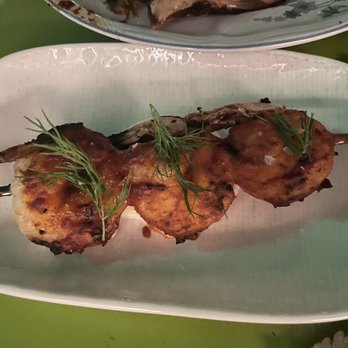 Checker Hall - shrimp skewer - Mediterranean Near Me - Los Angeles, California Checker Hall - shrimp skewer - Mediterranean Near Me - Los Angeles, California