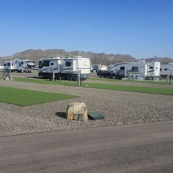 Vale Valley RV Park - Campground with the Vale foothills in the background.