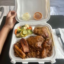 Stew Chicken, onion sauce, and hot pepper sauce. Stew Chicken, onion sauce, and hot pepper sauce.