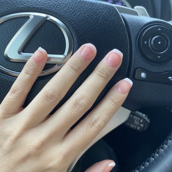 Paisley Nail Spa - French gel mani with glitter - Nail Salons Near Me - Brea, California Paisley Nail Spa - French gel mani with glitter - Nail Salons Near Me - Brea, California