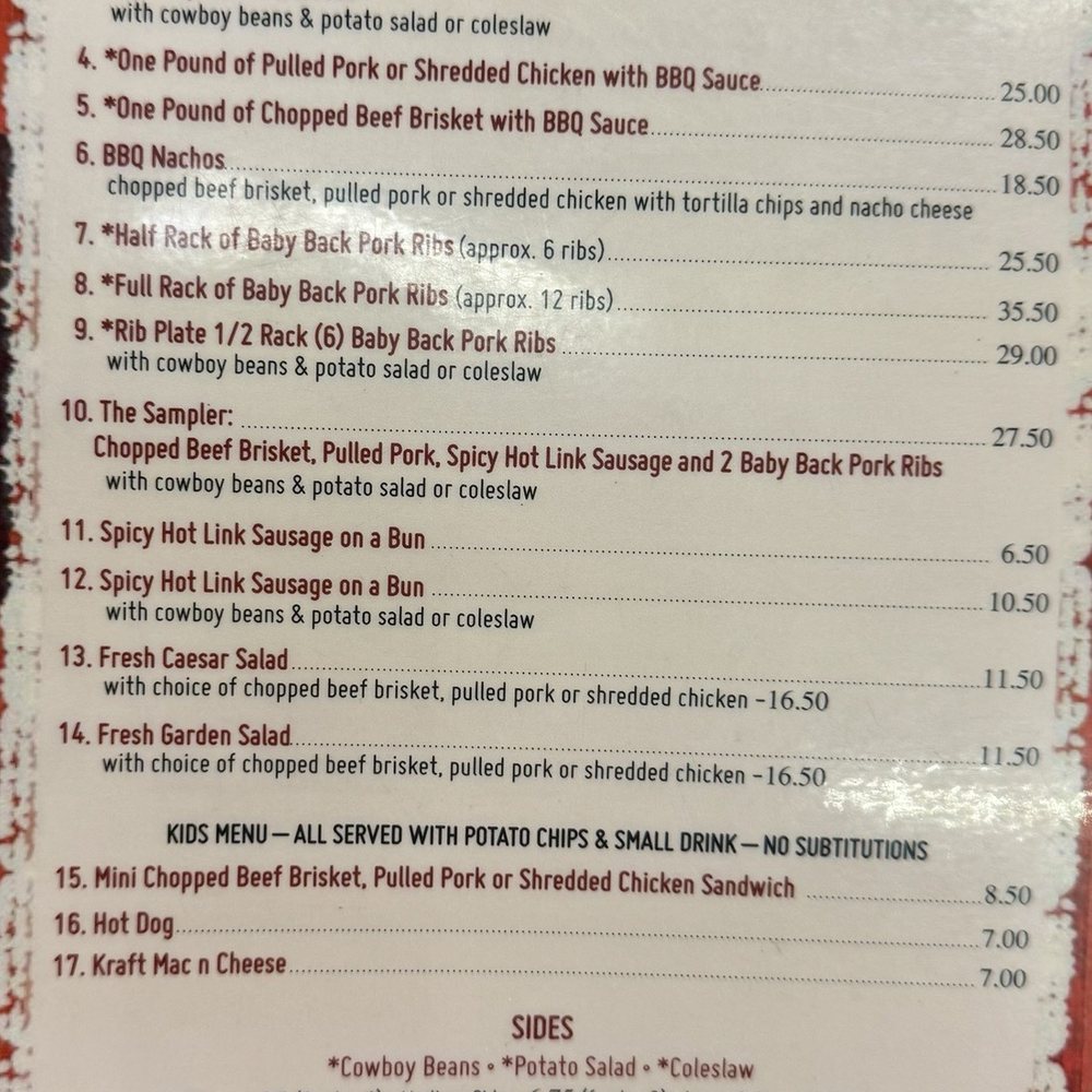Big John's Texas BBQ - Menu 4/28/2025 - Barbeque Near Me - Page, Arizona Big John's Texas BBQ - Menu 4/28/2025 - Barbeque Near Me - Page, Arizona