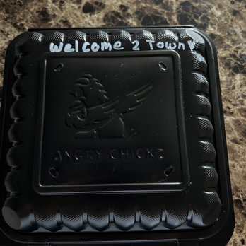Angry Chickz - A special note on my To Go box - Chicken Shop Near Me - Hanford, California