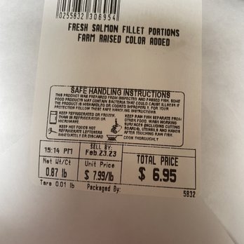 Lucky - Farmed salmon $7.99/lb.- skin on- great taste and healthy choice.  they also have sushi made daily - Grocery Near Me - Daly City, California