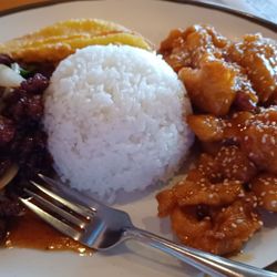 Tempura Express - Mongolian beef/sesame chicken combo