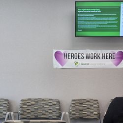 Quest Diagnostics - They should edit that banner to: SLOTH-LIKE Heroes Work Here! Just sayin!