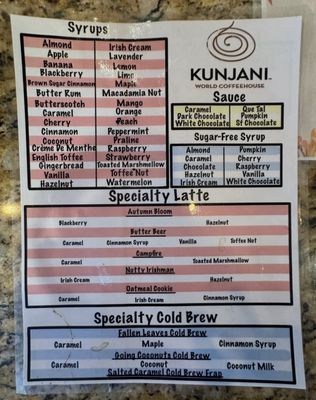Menu photo 1 Kunjani World Coffeehouse Parker, CO Menu photo 1 Kunjani World Coffeehouse Parker, CO