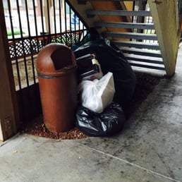 Trash in hallways