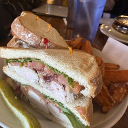 Turkey Club w sweet potato fries