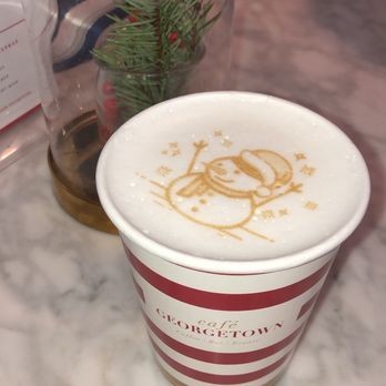 Café Georgetown - Latte Printed Art - Coffee & Tea Near Me - Washington, DC, District of Columbia