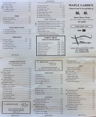 Menu photo 1 Maple Garden Red Bluff, CA
