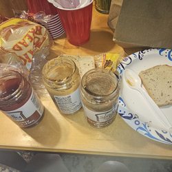 We had strawberry prosecco jam, cinnamon french toast and butterscotch peanut butter with keto seeded bread.