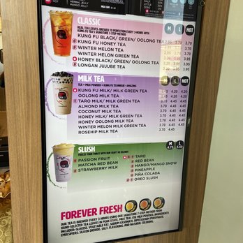 Kung Fu Tea - Menu pt 2 - Bubble Tea Near Me - San Marcos, California