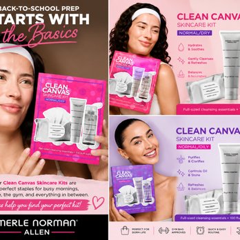 Merle Norman Cosmetics, Wigs and Boutique - Back-to-school prep starts with healthy skin. Merle Norman Clean Canvas Skincare Kits make it easy to maintain a fresh, glowi... - Cosmetics & Beauty Supply Near Me - Buffalo Grove, Illinois Merle Norman Cosmetics, Wigs and Boutique - Back-to-school prep starts with healthy skin. Merle Norman Clean Canvas Skincare Kits make it easy to maintain a fresh, glowi... - Cosmetics & Beauty Supply Near Me - Buffalo Grove, Illinois