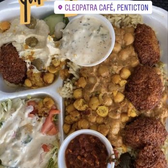 Cleopatra Cafe - Falafel Plate. It's a hearty meal and it tastes as good as it looks! If you are looking for a non-meat option, this is a must try. - Turkish Near Me - Summerland, British Columbia