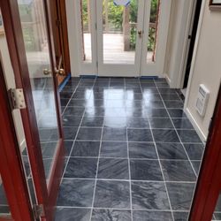 Phoenix Contracting - Hand hewn slate tile floor