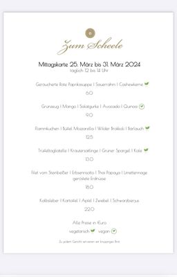 Menu photo 5 Zum Scheele Stralsund, MV