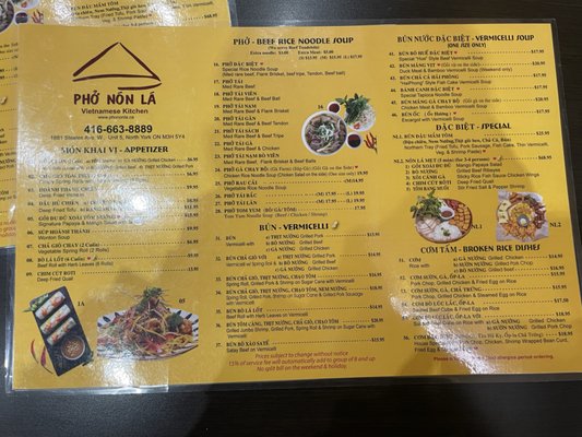 Menu photo 3 PHO NON LA Toronto, ON Menu photo 3 PHO NON LA Toronto, ON