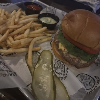 Nut Hut Saloon - Basic burger w/ fries - Cheesesteaks Near Me - Philadelphia, Pennsylvania Nut Hut Saloon - Basic burger w/ fries - Cheesesteaks Near Me - Philadelphia, Pennsylvania