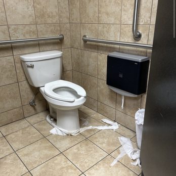 Sunoco - Stall #2... incidentally includes #2 covered toilet paper strewn across the floor. - Gas Stations Near Me - Shelbyville, Indiana