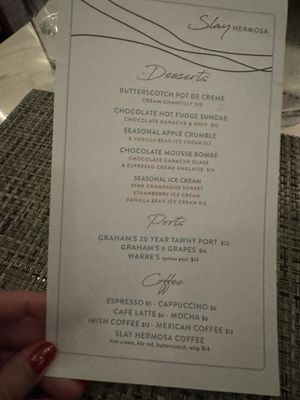 Menu photo 8 Slay Hermosa Hermosa Beach, CA