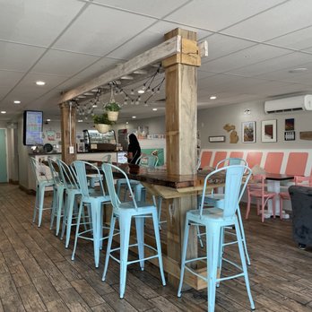 Cafe Boba - a bar with blue chairs - Cafes Near Me - Grand Rapids, Michigan Cafe Boba - a bar with blue chairs - Cafes Near Me - Grand Rapids, Michigan