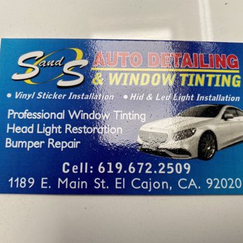 S and S Window Tinting - This is the business card - Car Window Tinting Near Me - El Cajon, California S and S Window Tinting - This is the business card - Car Window Tinting Near Me - El Cajon, California
