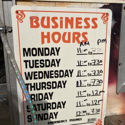 Taco Michoacan - Business hours- note they do stay open later on occasion- see/look for note in order window.