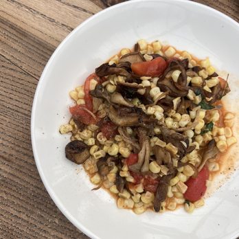 Nopa - Warm corn salad with tomatoes and mushrooms - New American Near Me - San Francisco, California Nopa - Warm corn salad with tomatoes and mushrooms - New American Near Me - San Francisco, California
