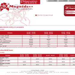 Yelloh! Village Maguide - Tarif séjour camping