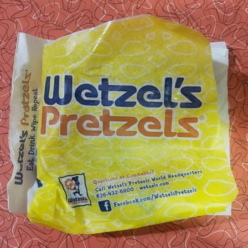 Wetzel's Pretzels - Wrapping for pretzel - Fast Food Near Me - Ontario, California