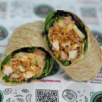 Grill & Greens - Crispy Chicken Wrap - Wraps Near Me - Bloomfield, New Jersey Grill & Greens - Crispy Chicken Wrap - Wraps Near Me - Bloomfield, New Jersey