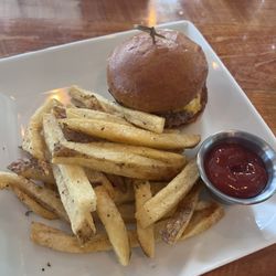 Smash burger with fries