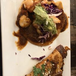 Shrimp diabla + birria taco Shrimp diabla + birria taco