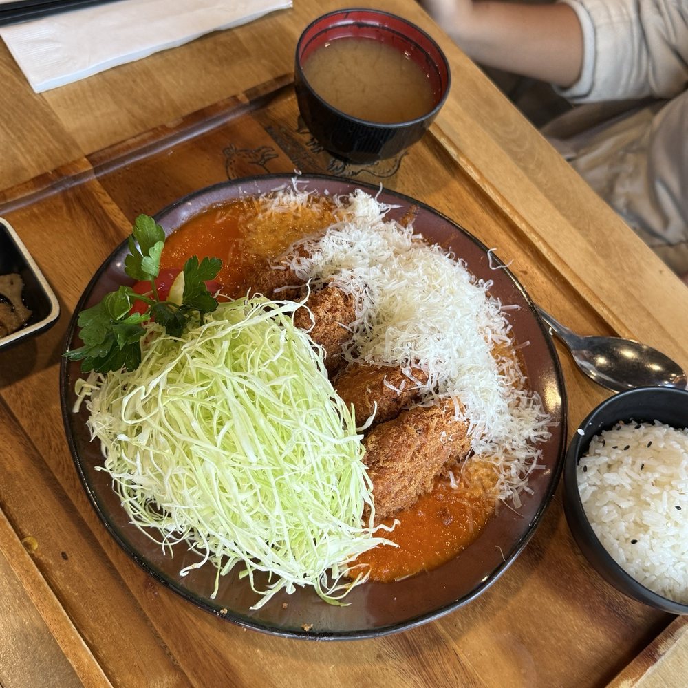 Kobuta And Ookami - Menchi katsu tomato & cheese - Japanese Near Me - Redmond, Washington Kobuta And Ookami - Menchi katsu tomato & cheese - Japanese Near Me - Redmond, Washington