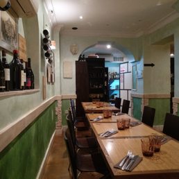 Tables leading to the kitchen. Tables leading to the kitchen.