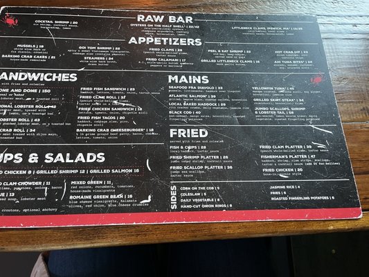 Menu photo 2 Barking Crab Boston, MA