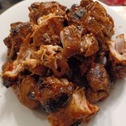 Filipino Market & Cafe - BBQ chicken from 4 skewers. $3.50 per skewer.